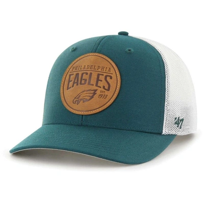 47 ' Green Philadelphia Eagles Leather Head Flex Hat
