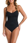 La Blanca Island Goddess Sweetheart One Piece Swimsuit In Black In Black