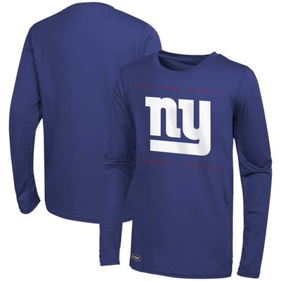 Outerstuff Royal New York Giants Side Drill Long Sleeve T-shirt