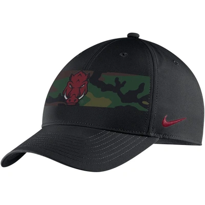 Nike Black Arkansas Razorbacks Military Pack Camo Legacy91 Adjustable Hat