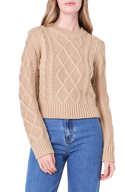 English Factory Women's Cable-knit Jumper In Oatmeal