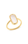 Brook & York Fauna Mother Of Pearl Ring In Gold