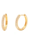 BROOK & YORK CECILE PAVÉ CUBIC ZIRCONIA HOOP EARRINGS