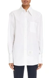 Thom Browne White Cotton Shirt In White