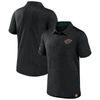Fanatics Branded  Black Minnesota Wild Authentic Pro Jacquard Polo In Black