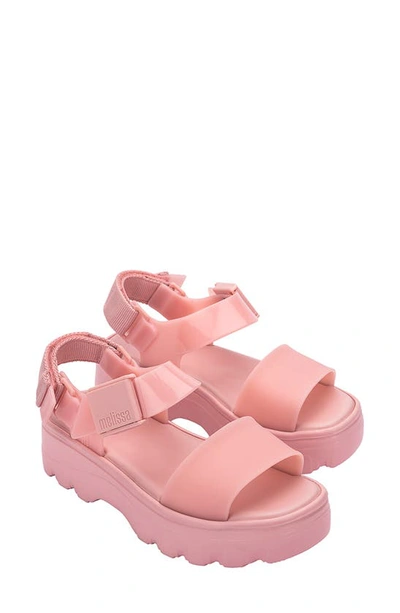 Melissa Women's Kick Off Ankle Strap Slingback Platform Sandals In Pink/pink