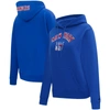 Pro Standard Blue New York Rangers Classic Chenille Pullover Hoodie In Blue