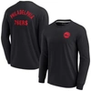 Fanatics Signature Unisex  Black Philadelphia 76ers Super Soft Long Sleeve T-shirt In Black