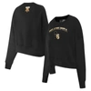 Pro Standard Black Philadelphia 76ers Glam Cropped Pullover Sweatshirt In Black