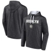 Fanatics Branded Heather Charcoal Brooklyn Nets Fast Break Pullover Hoodie In Heather Charcoal