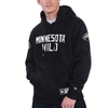 STARTER STARTER BLACK MINNESOTA WILD HAT TRICK PULLOVER HOODIE