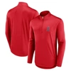 Fanatics Branded Red Los Angeles Angels Quarterback Quarter-zip Top In Red