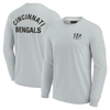 FANATICS SIGNATURE UNISEX FANATICS SIGNATURE GRAY CINCINNATI BENGALS ELEMENTS SUPER SOFT LONG SLEEVE T-SHIRT