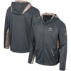 Colosseum Men's  Charcoal Florida Gators Oht Military-inspired Appreciation Camo Raglan Full-zip Hood In Charcoal
