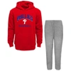 Outerstuff Toddler Boys And Girls Orange, Heather Gray Philadelphia Flyers Play By Play Pullover Hoodie And Pan In Red