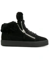 Giuseppe Zanotti Side Zip Low-top Sneakers In Black