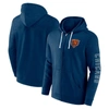 Fanatics Branded  Navy Chicago Bears Offensive Lineup Hoodie Full-zip Hoodie In Navy