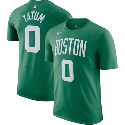 Nike Men's  Jayson Tatum Kelly Green Boston Celtics Icon 2022/23 Name And Number Performance T-shirt