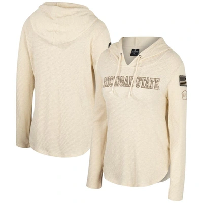 Colosseum Women's  Cream Michigan State Spartans Oht Military-inspired Appreciation Casey Raglan Long In Neutral