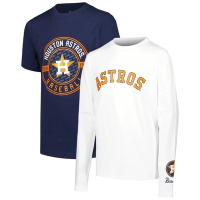 Stitches Kids' Youth  Navy/white Houston Astros T-shirt Combo Set