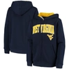 Colosseum Youth Navy West Virginia Mountaineers Applique Arch & Logo Full-zip Hoodie In Navy
