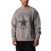 The Wild Collective Unisex  Gray Dallas Cowboys Distressed Pullover Sweatshirt In Gray