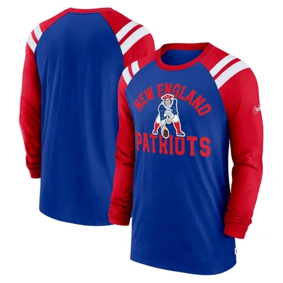Nike New England Patriots Classic Arc Fashion  Men's Nfl Long-sleeve T-shirt In Blue