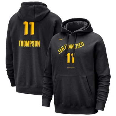 Nike Men's  Klay Thompson Black Golden State Warriors 2023/24 City Edition Name And Number Pullover H