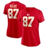 Nike Women's  Travis Kelce Red Kansas City Chiefs Player Name And Number T-shirt In Red