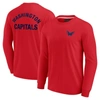 FANATICS SIGNATURE UNISEX FANATICS SIGNATURE RED WASHINGTON CAPITALS ELEMENTS SUPER SOFT LONG SLEEVE T-SHIRT