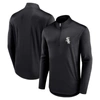 Fanatics Branded Black Chicago White Sox Quarterback Quarter-zip Top In Black