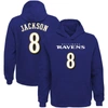 OUTERSTUFF YOUTH LAMAR JACKSON PURPLE BALTIMORE RAVENS MAINLINER PLAYER NAME & NUMBER PULLOVER HOODIE
