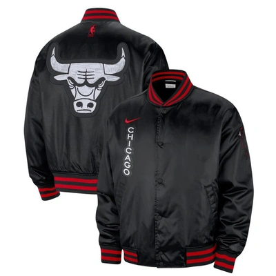 Nike Chicago Bulls 2023/24 City Edition  Men's Nba Jacket In Black