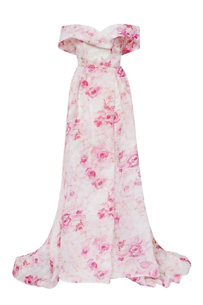 Milla Pink Peony Chic Off-the-shoulder Floral Maxi Dress