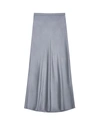 Anine Bing Bar Silk Midi Skirt In Grey