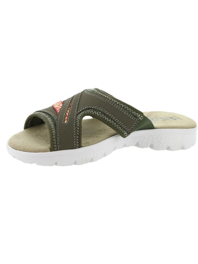 Array Guava Womens Faux Leather Slip-on Sport Sandals In Green