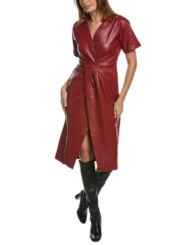 Elie Tahari Midi Dress In Red