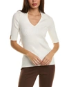 Elie Tahari Women's The Laura Polo Pullover In White