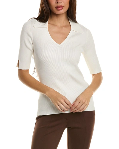 Elie Tahari Women's The Laura Polo Pullover In White