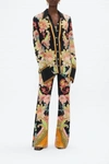 Camilla Fitted Jersey Knit Button-front Shirt In Multi