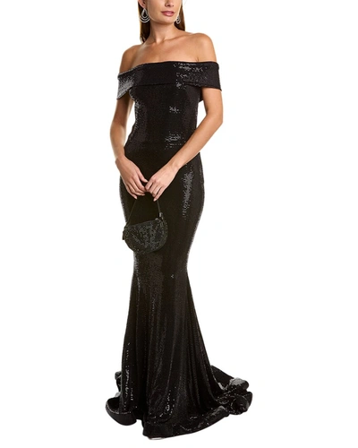 Issue New York Sequin Gown In Black