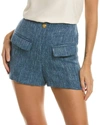 Bishop + Young Parker Tweed Short In Blue In Blue