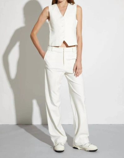 Saint Art Cait Low-rise Straight Leg Tuxedo Pants In White