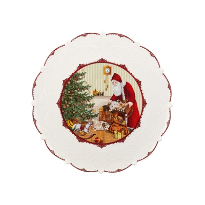 Villeroy & Boch Toy's Fantasy Lg Pastry Plate: Santa Brings Gifts In Multi