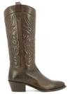 Sartore Intricate Stitch Texan Ankle Boots In Gray