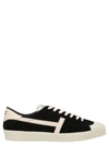 Tom Ford Man Sneakers Midnight Blue Size 9 Leather In Black