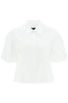 SIMONE ROCHA SIMONE ROCHA CROPPED SHIRT WITH EMBRODERED TRIM WOMEN