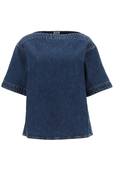 TOTÊME TOTEME BOXY DENIM TOP WOMEN