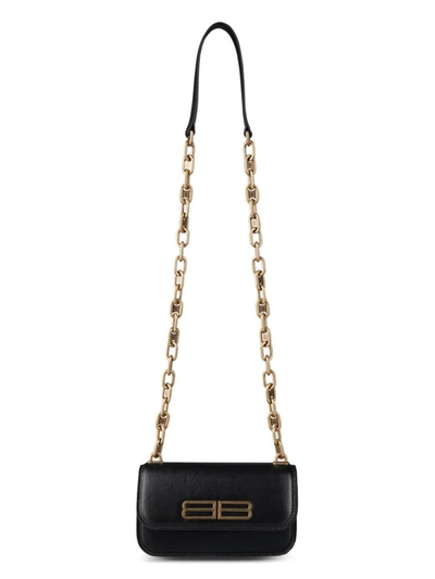 Balenciaga Gossip Chain Clutch Bag In Black