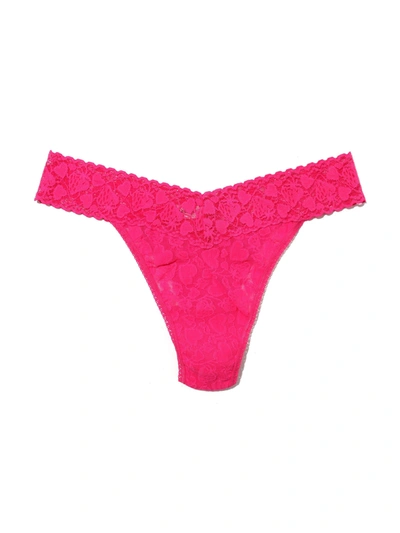 Hanky Panky Berry In Love Original Rise Thong Rare Pink